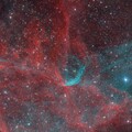 WR134 area HOO with RGB stars