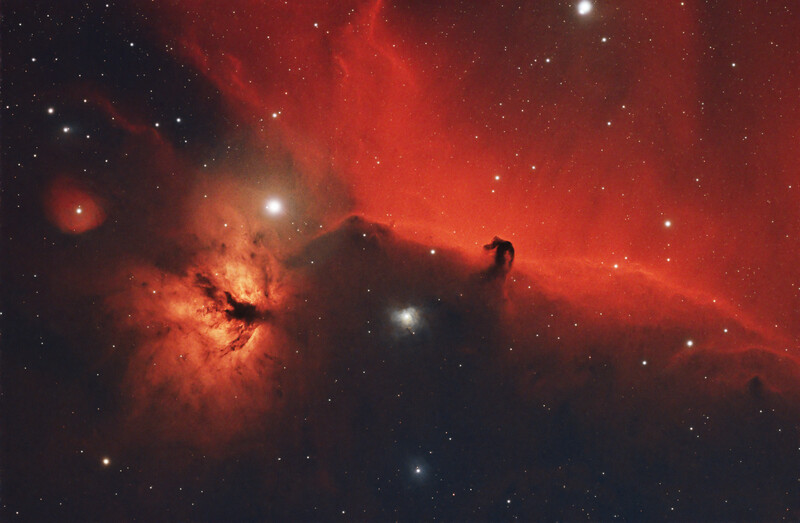 Horsehead Flame Nebulae processed completely in PixInsight