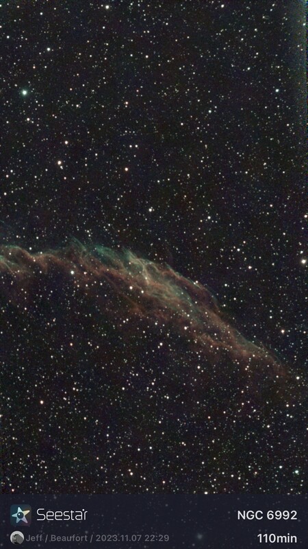 NGC 6992 Eastern Veil - SeeStar no post-processing