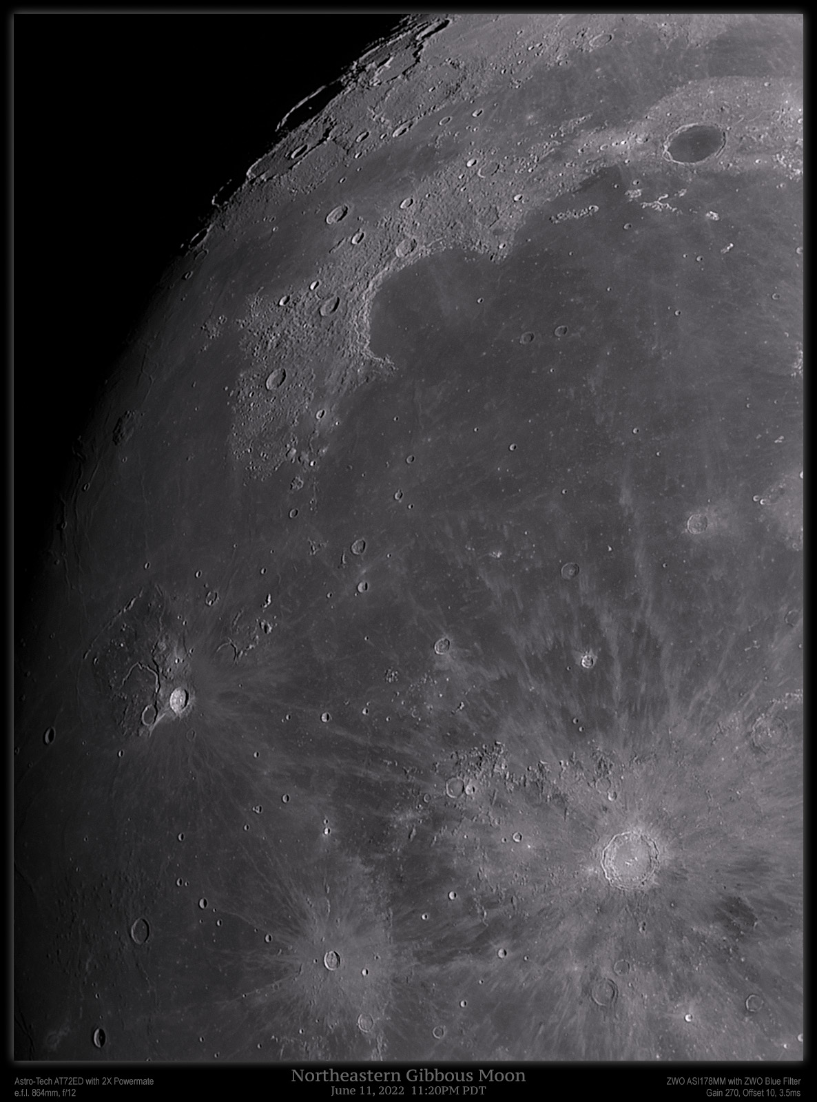 Gibbous Moon with AT72ED