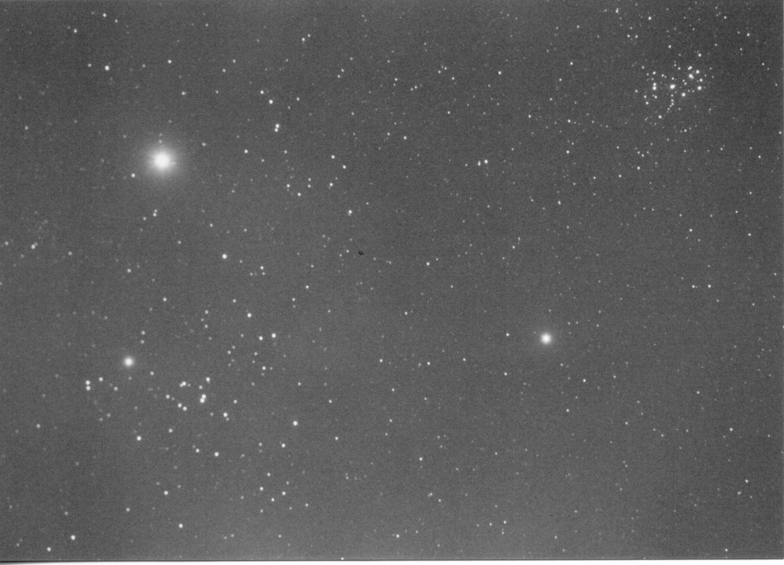 Hyades, M45, Jupiter, Saturn 9-6-2000