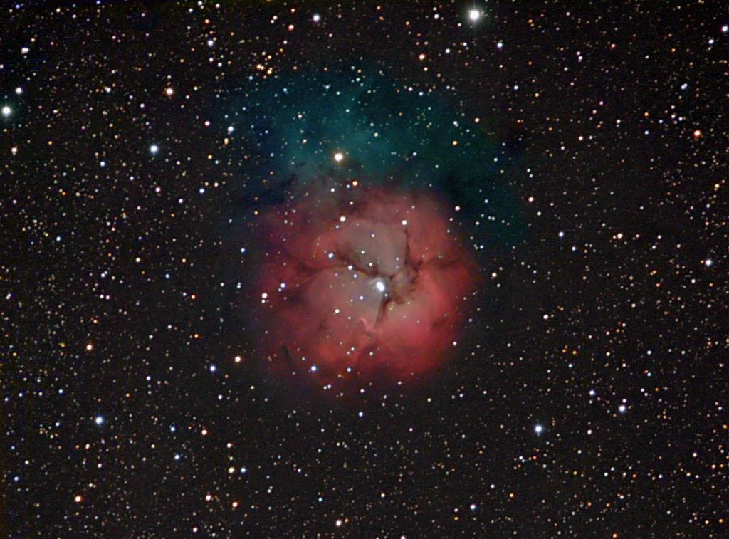 Re-processed - Trifid Nebula in Sagittarius ( Messier 20 