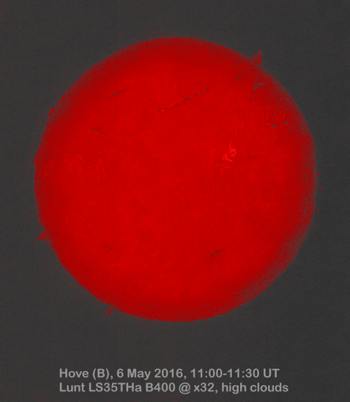 Sun in H-alpha (2016 05 06)