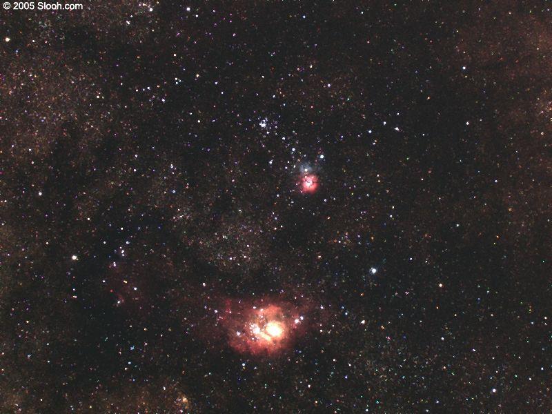 Trifid Lagoon nebulas august 3 2005