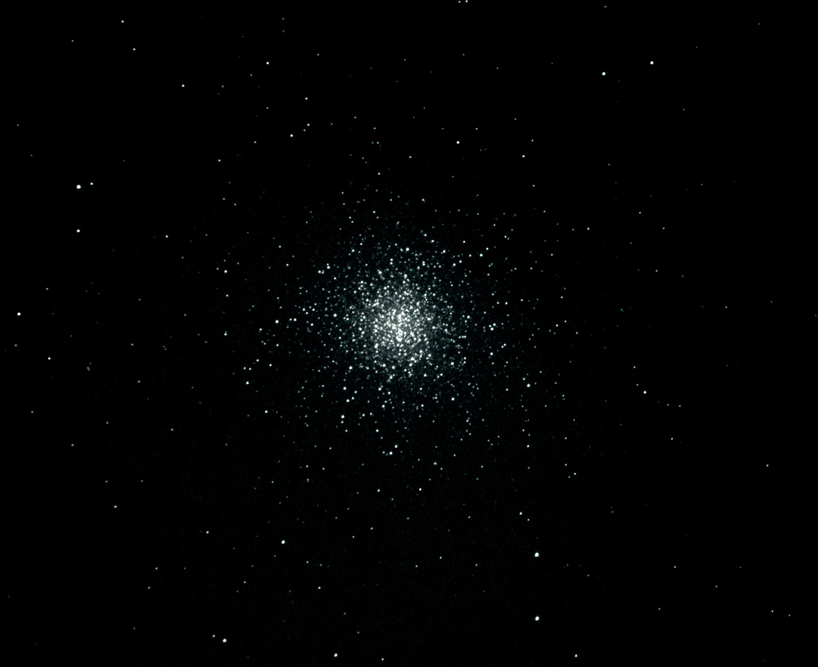 M13 with full moon and light pollution