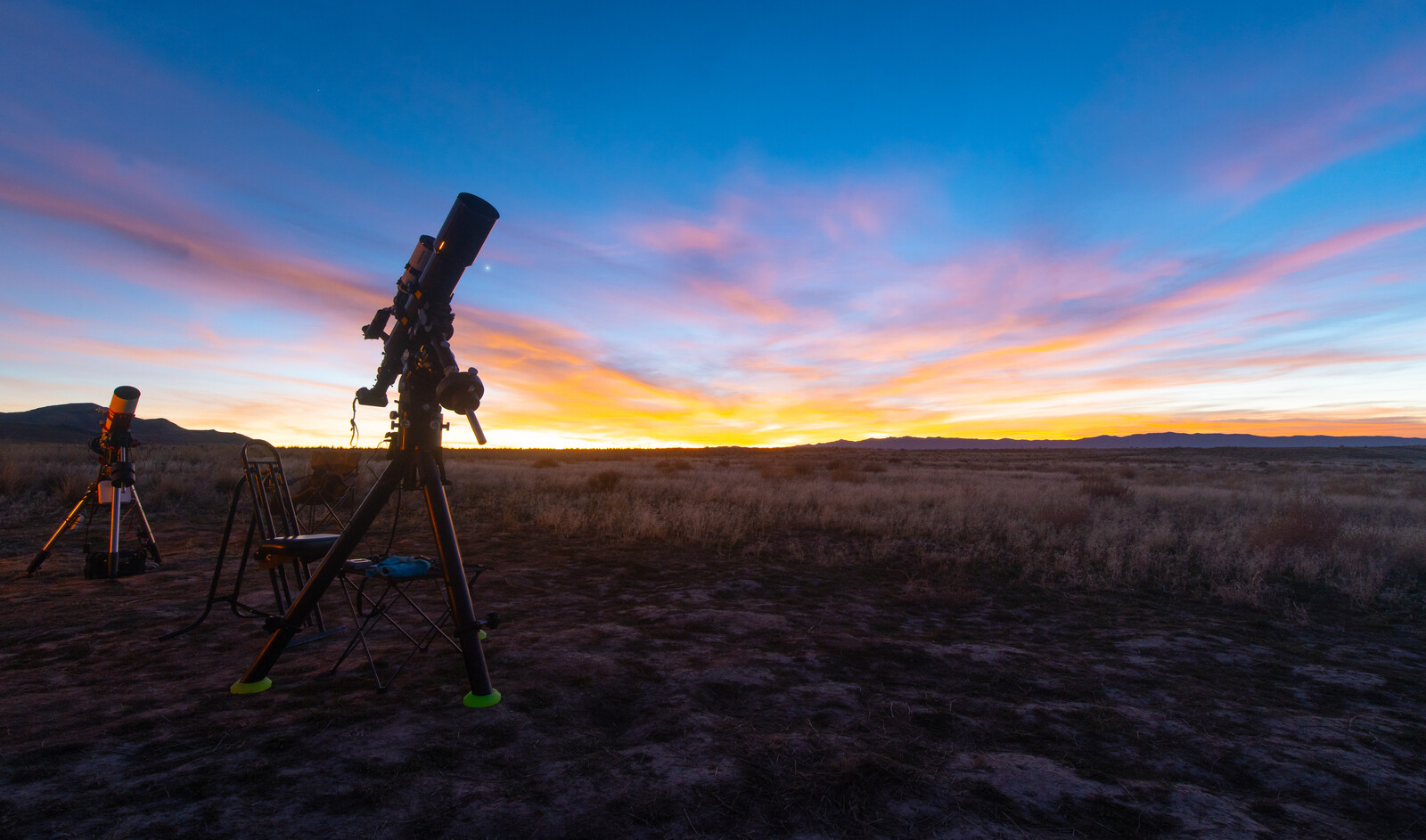 scopes and sunset