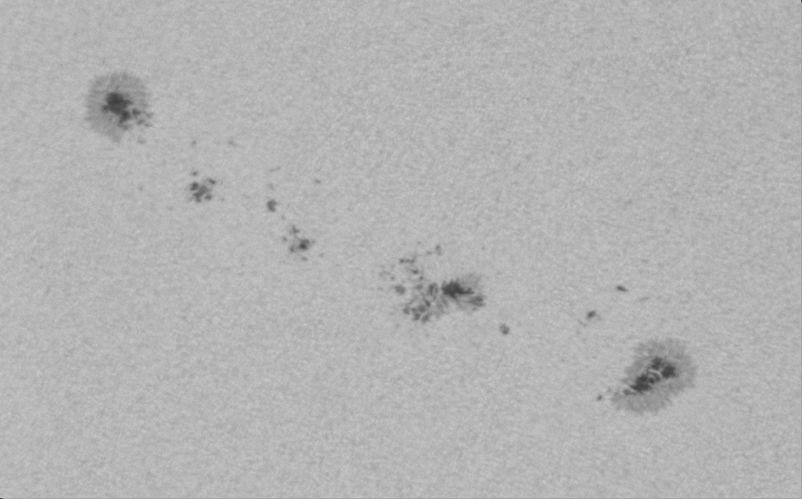 Sunspots at noon, August 20, 2017