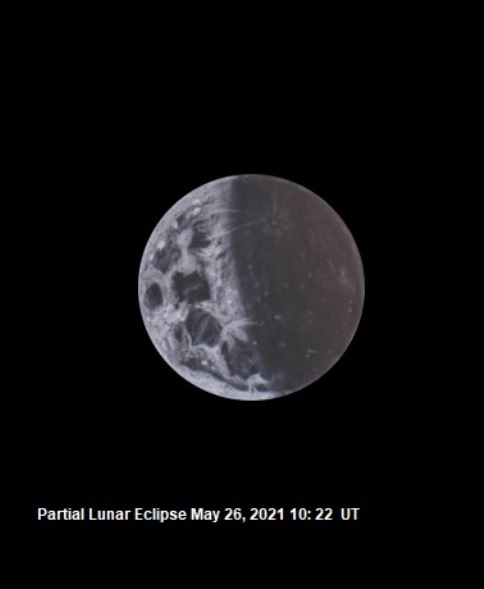 Partial Phase of Lunar Eclipse May 26, 2021