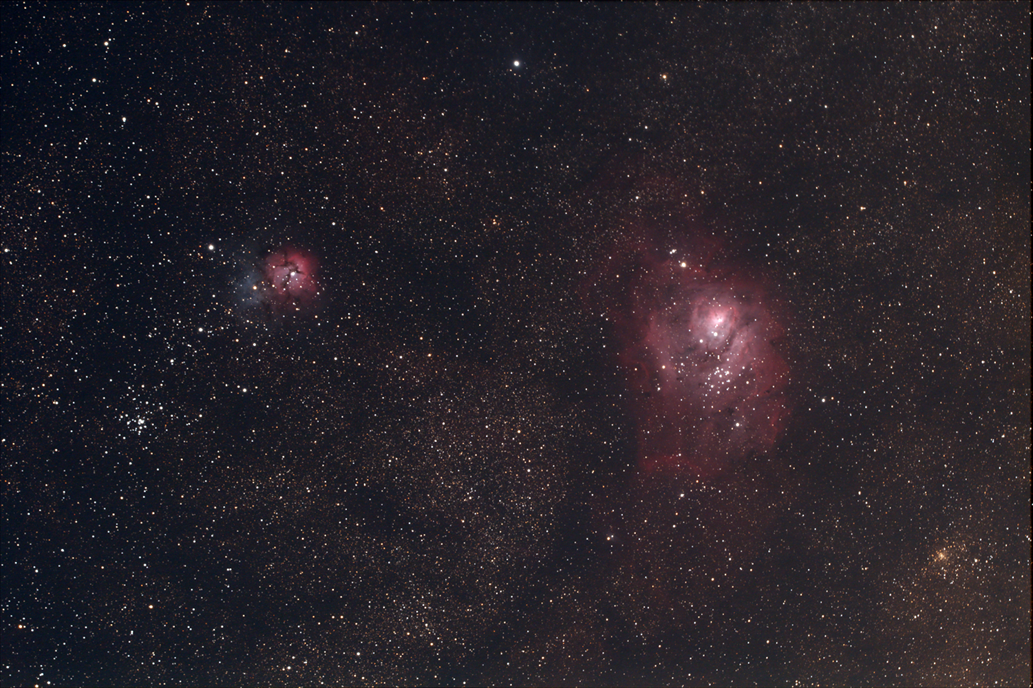 M8 Lagoon and M20 Trifid Nebulas