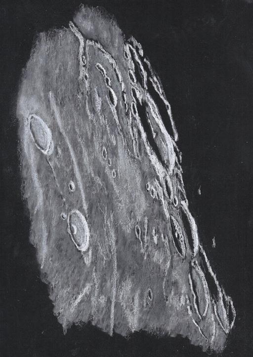 Lunar terminator at Western Limb