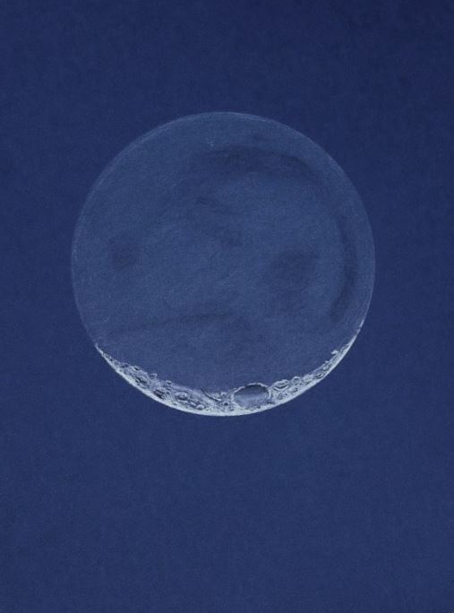 Waning Crescent Moon Sketch: May 7, 2019