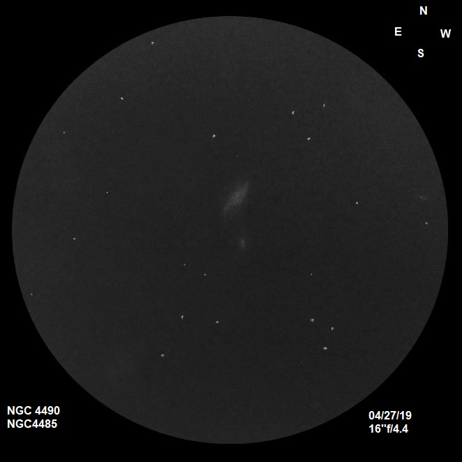 Cocoon galaxy and companion NGC 4490, 4485