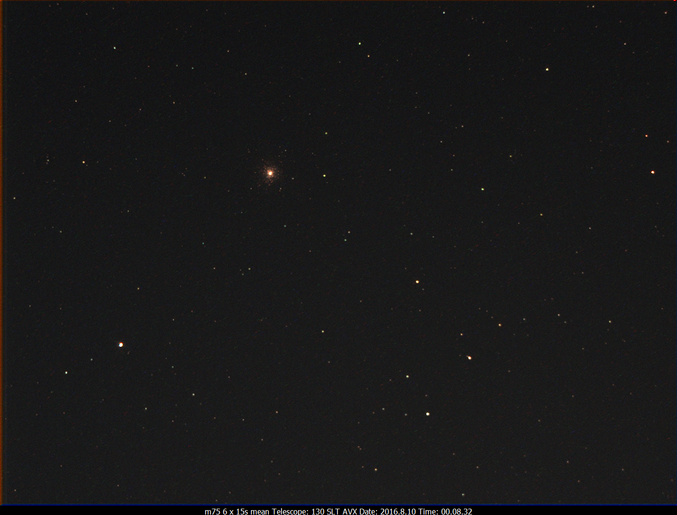 M75 130SLT on AVX w/Optolong CLS CCD filter (6x15s) 2016.8.10 00.08.32