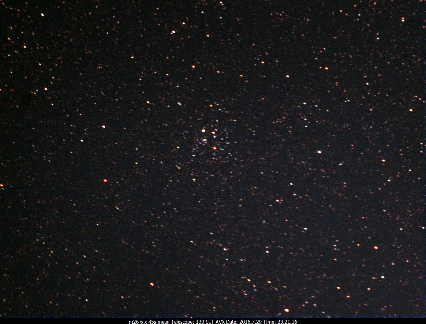 M26 6x45s Celestron 130 SLT on an AVX mount  Ultrastar-C w/Astronomik CLS CCD filter