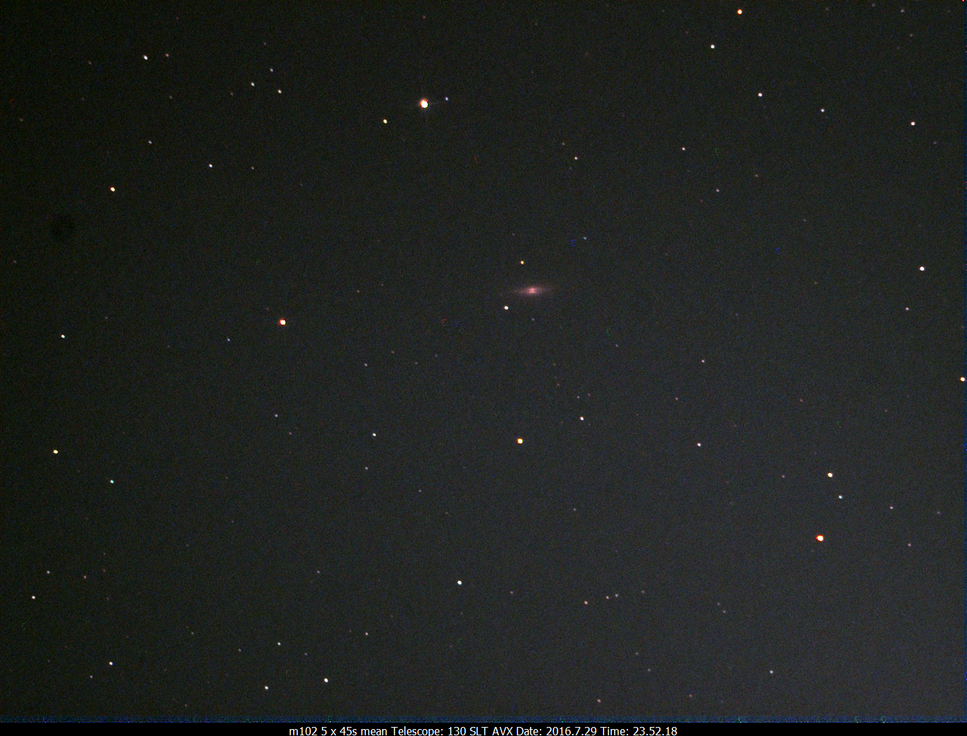 m102 5x45s Celestron 130 SLT on an AVX mount  Ultrastar-C w/Astronomik CLS CCD filter