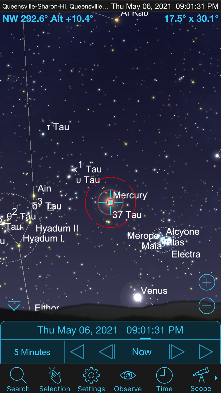 Mercury and venus 5-6-21