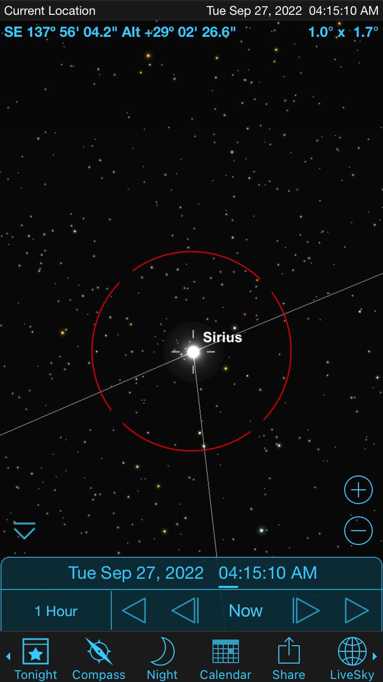 Sirius 1 deg