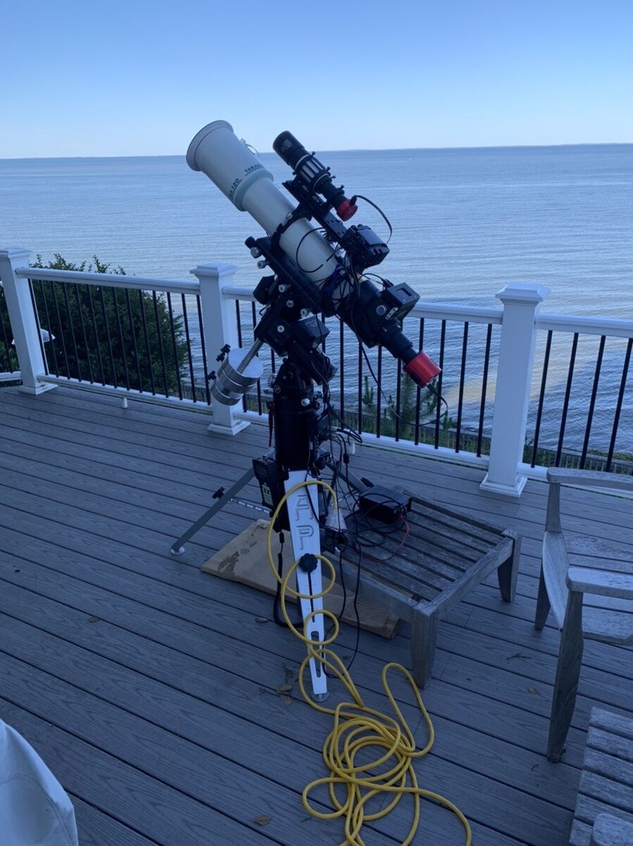 My portable imaging setup on deck