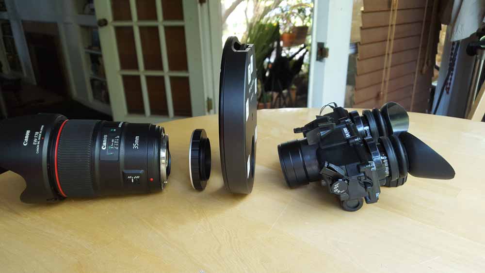 OVNI-B Canon EF lens setup - disassembled