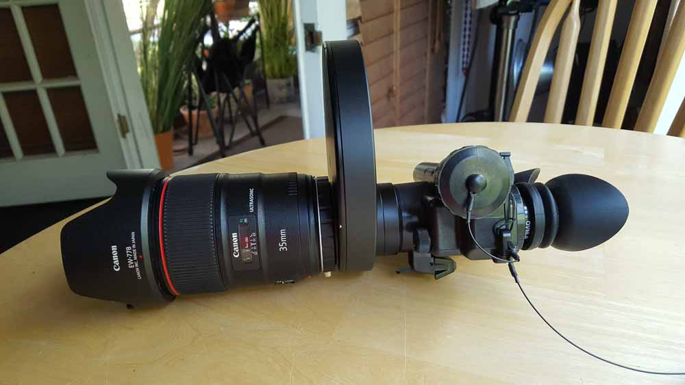 OVNI-B Canon EF lens setup - assembled