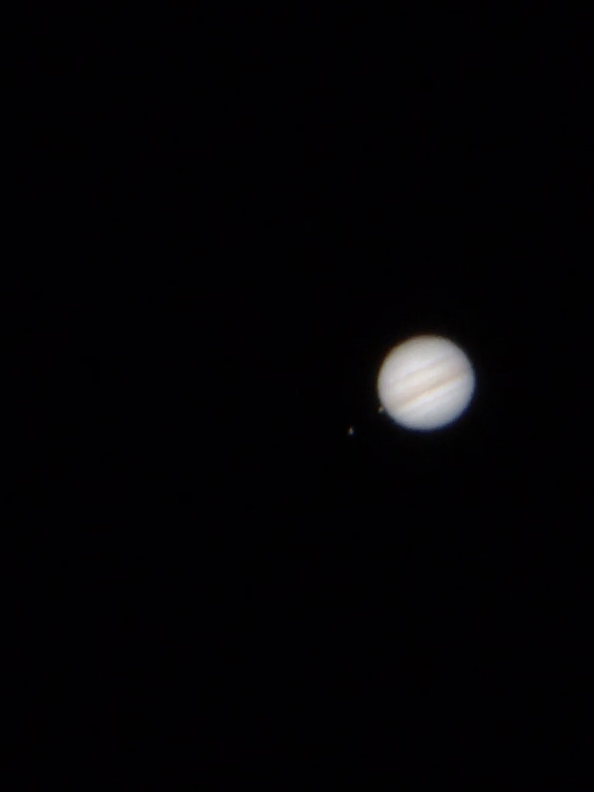 Jupiter, Io, & Europa through iPhone