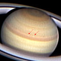 Storms on Saturn