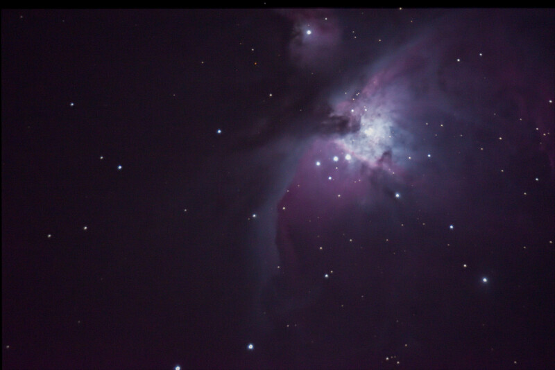 Orion Nebula from D5600 and C8 (at prime) on makeshift wooden wedge.. stacked 30 second exposures.