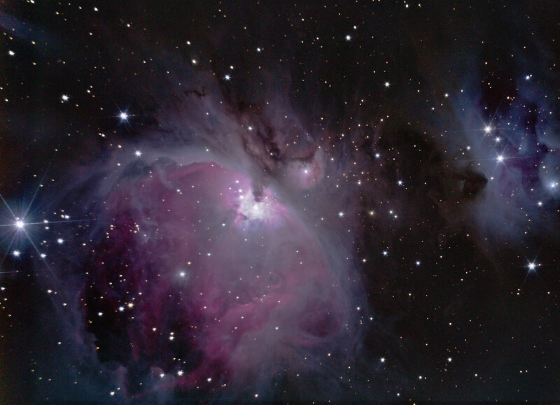 2024-02-05 M42 Orion Nebula, M43 Mairan's Nebula, NGC 1977 Running Man Nebula