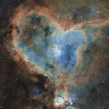 IC 1805 - Heart Nebula in SHO Hubble Palette