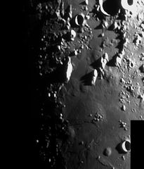 Lunar Domes from Milichius (Lower right) to T. Matyer (Upper right).