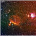 Orion nebula complex in narrowband emission light
