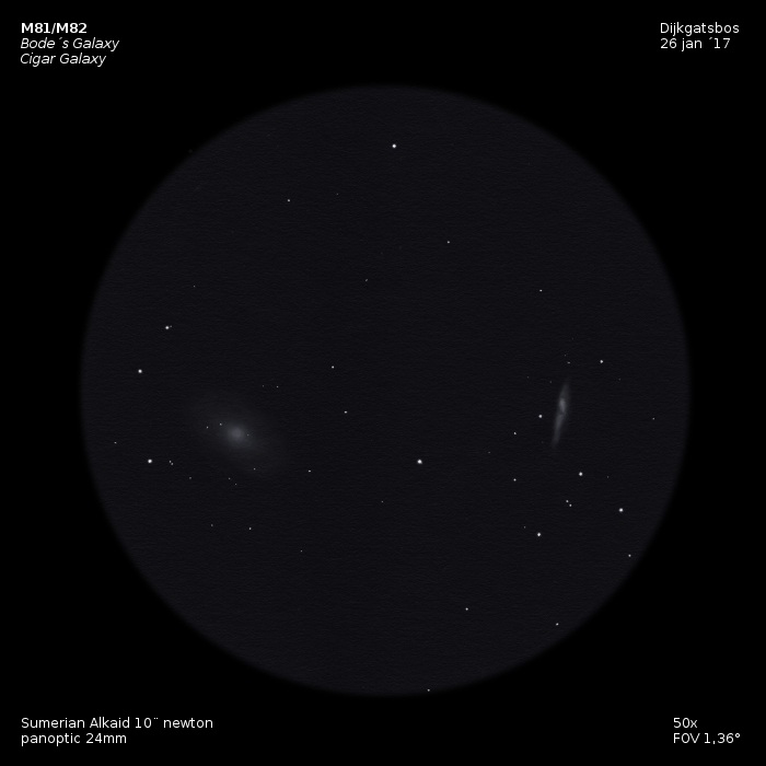 M81/M82 - Sketching - Cloudy Nights