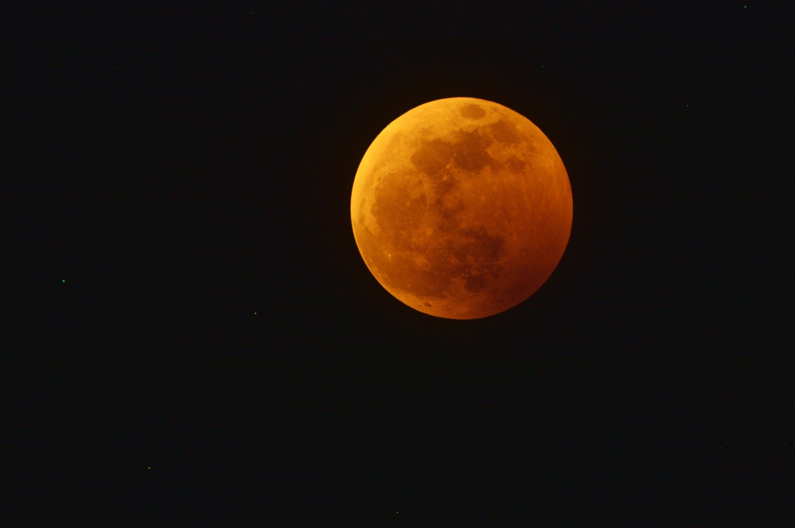 Lunar Eclipse from Northern New Jersey six exposures Major & Minor