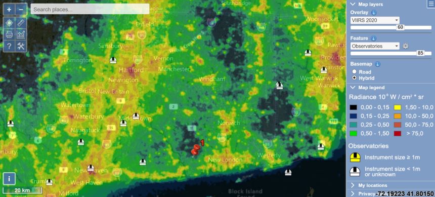 Light Pollution Map - Light - Cloudy Nights