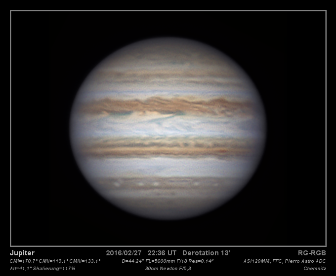 Jupiter 2016/02/27 - Major & Minor Planetary Imaging - Cloudy Nights