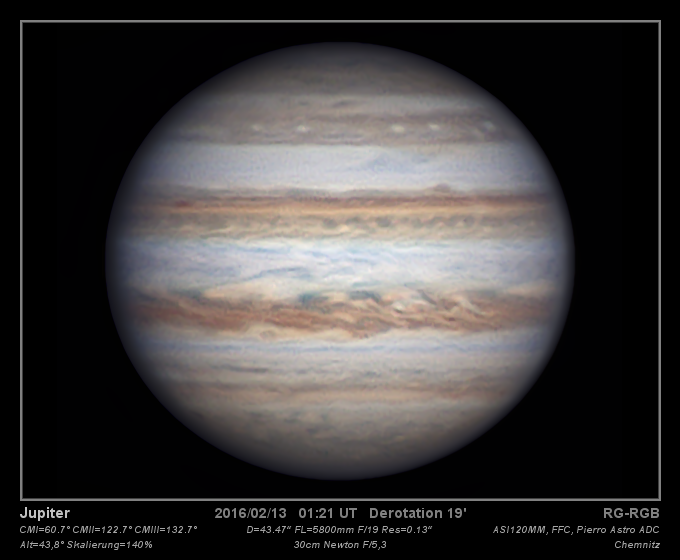 Jupiter 2016/02/13 - Major & Minor Planetary Imaging - Cloudy Nights