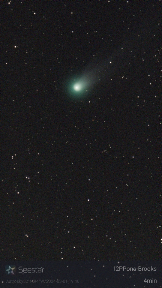 Comet 12P - Electronically Assisted Astronomy (No Post-Processing ...