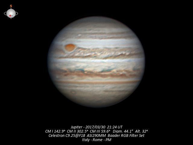 Jupiter - 2017/3/30 - Major & Minor Planetary Imaging - Cloudy Nights