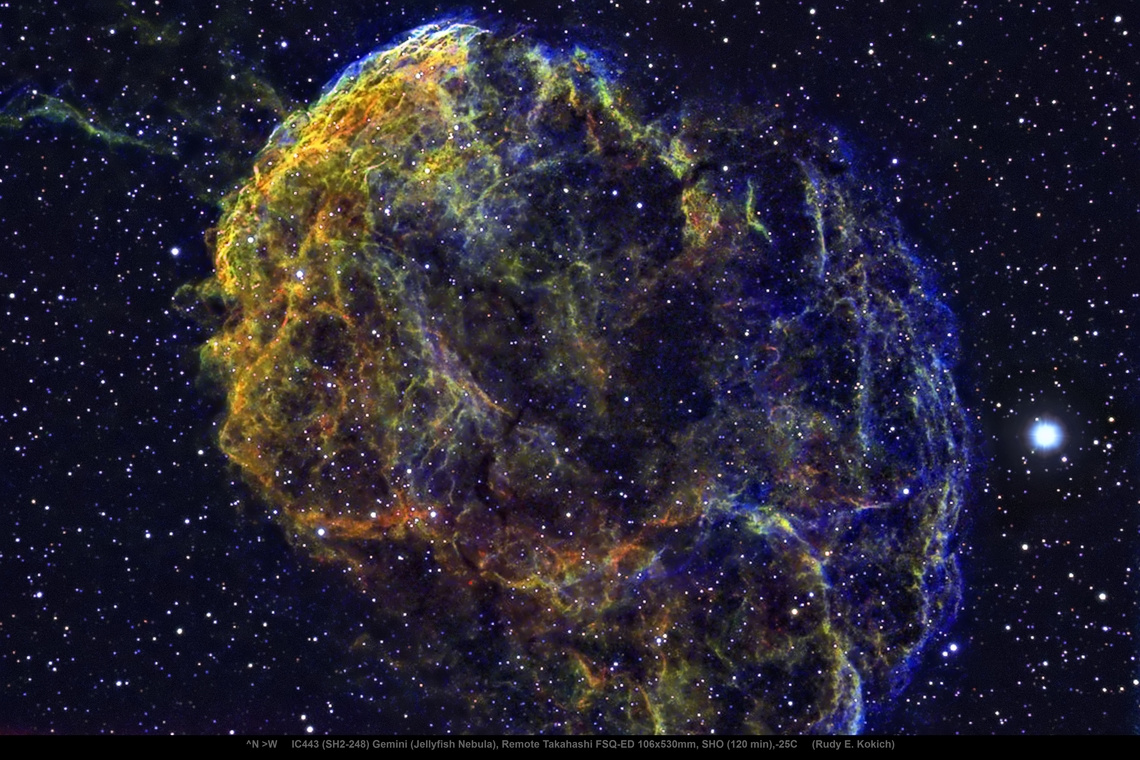 IC443 SH2-248 Gemini, Jellyfish Nebula (SHO), Neutron Star CXOU J061705 ...