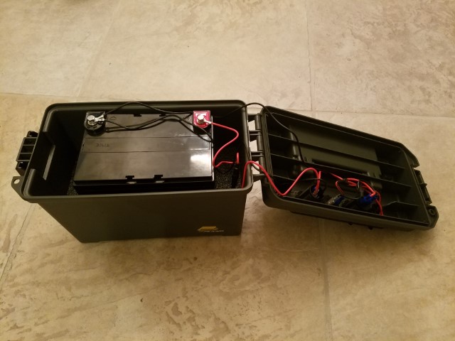 How to build a battery box to power up entire night - Equipment