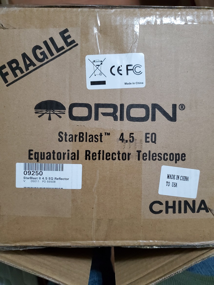 Product Support - Orion StarBlast 4.5 Equatorial Reflector Telescope