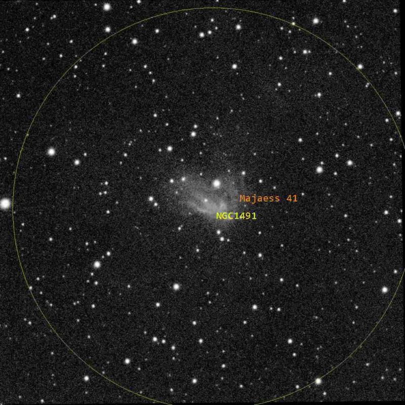 NGC 1491 - Footprint - HII Region_ZWO ASI533MM Pro_10 x 20,0s = 200s_12_12_2022T21_34_40_WithAnnotations.jpg